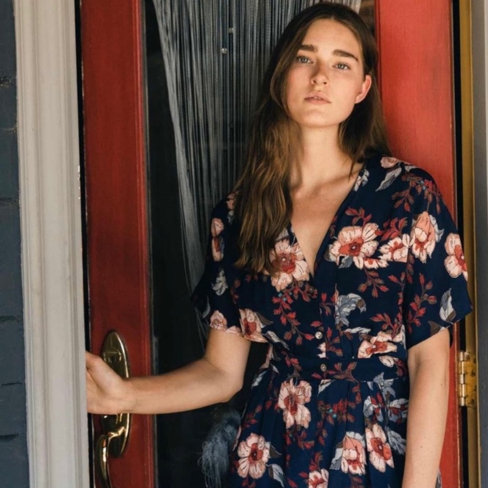 Christy Dawn The Lottie Maxi Dress in Midnight Anemone Floral Size XS RARE